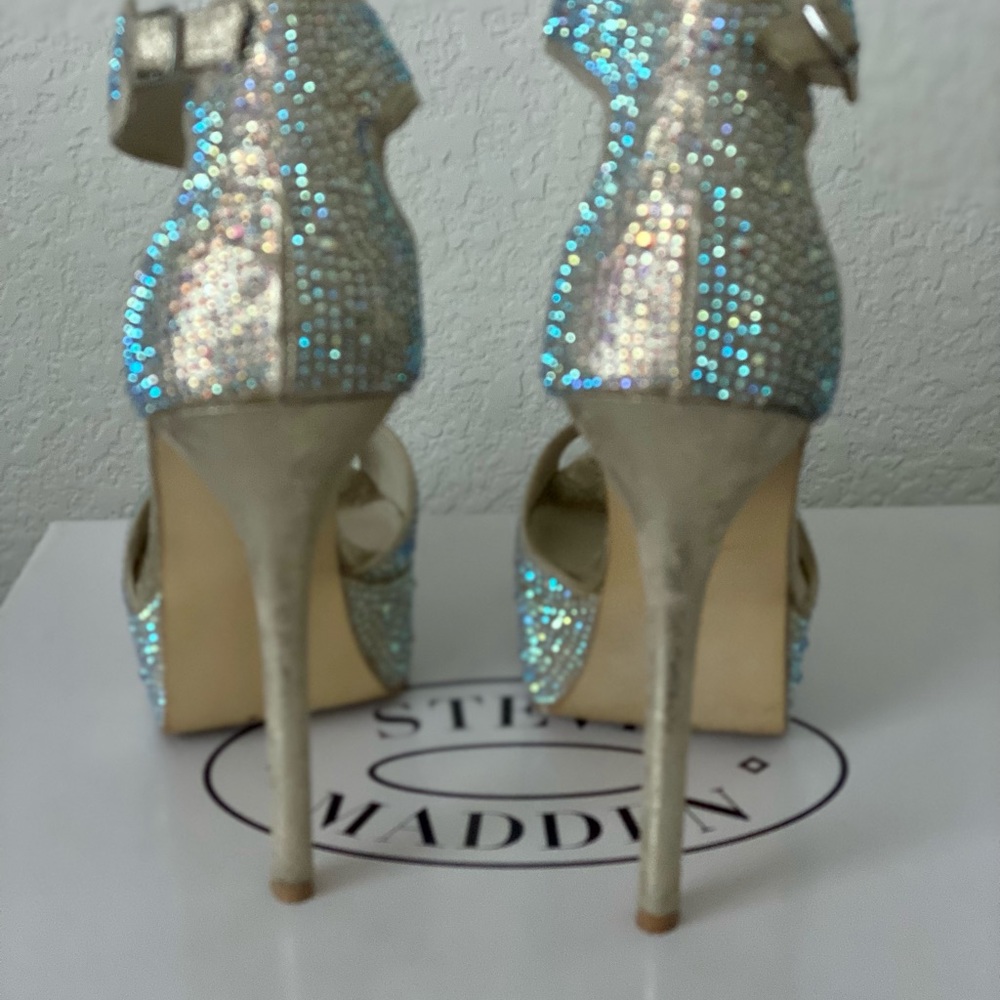Steve Madden Rhinestone Platform Heels - Picture 3 of 7